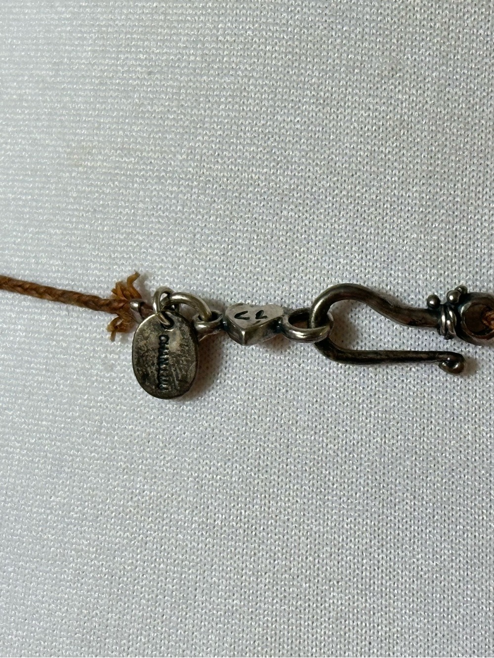 Chan Luu 925 Sterling Silver Yellow Stone Beaded Macrame 43" Long Necklace Fairy - Picture 5 of 7